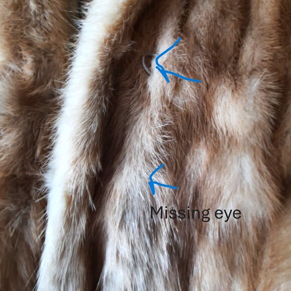 Vintage mink coat, blonde colour, knee length, fur in excellent condition. - Picture 14 of 15